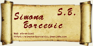 Simona Borčević vizit kartica